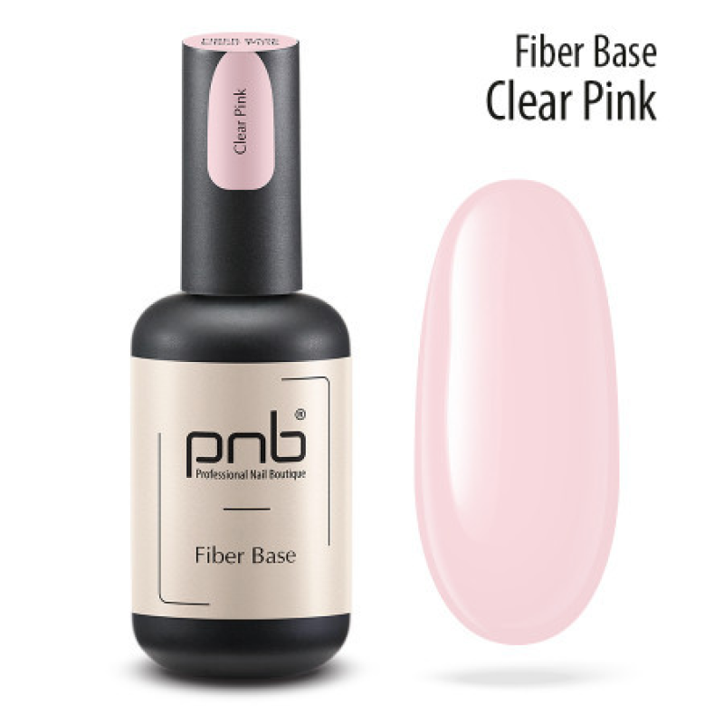 База з нейлоновими волокнами Fiber Base PNB, прозоро-рожева, 17 мл