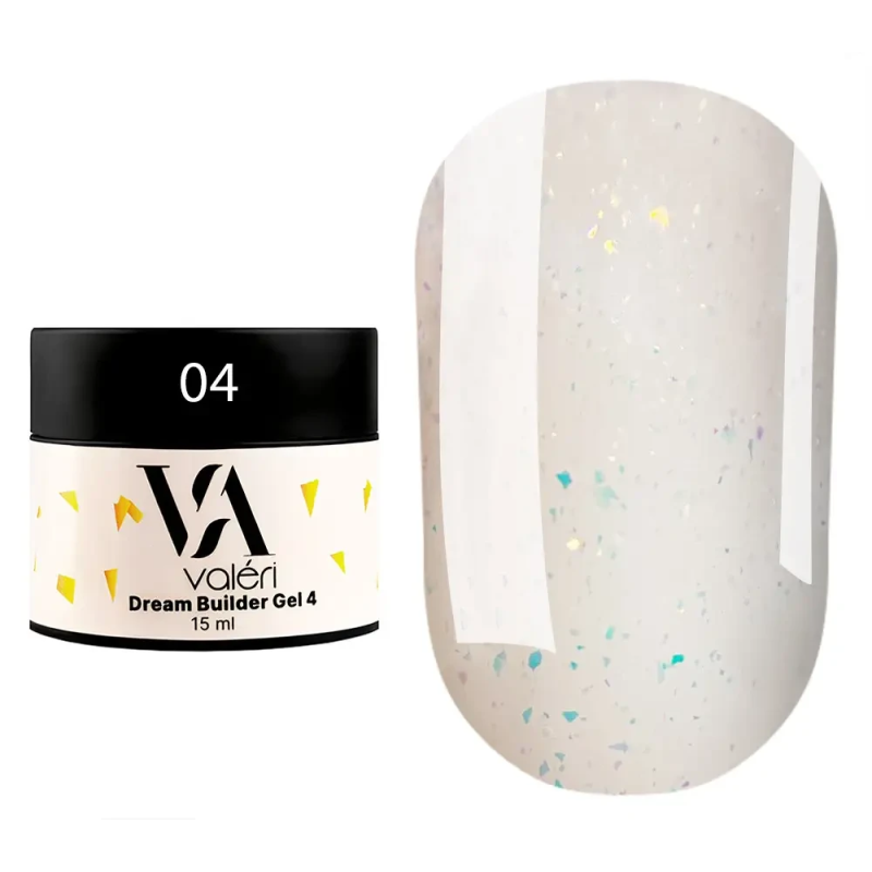 Гель для нарощування та зміцнення нігтів Valeri Dream Builder Gel, #4, 15 мл