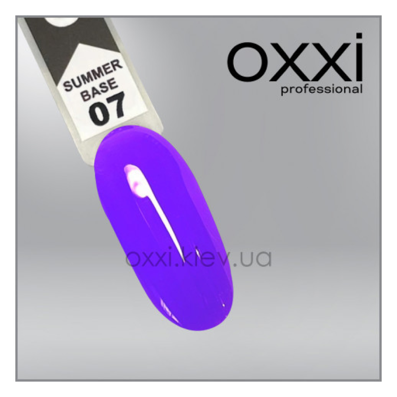 Камуфлююча кольорова база для гель-лаку Oxxi Professional Summer Base 7, фіолетова, 10мл