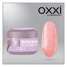 Моделюючий гель Builder Bogema Gel Oxxi Professional HEMA/TPO free, 2, персиковий з голографічними блискітками, 15мл