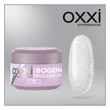 Моделюючий гель Builder Bogema Gel Oxxi Professional HEMA/TPO free, 1, молочний з голографічними блискітками, 15мл