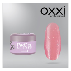 Моделюючий гель Oxxi Builder ProGel 22 HEMA/TPO free, коричнево-бежевий з блискітками, 15 мл