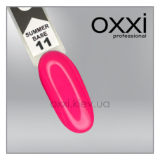 Камуфлююча кольорова база для гель-лаку Oxxi Professional Summer Base 11, рожева, 10мл