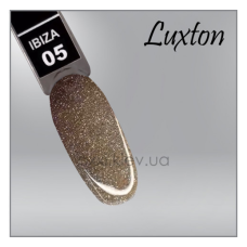 Гель-лак LUXTON Ibiza 5, світловідбивний золотистий з блискітками та шиммерами, 10мл