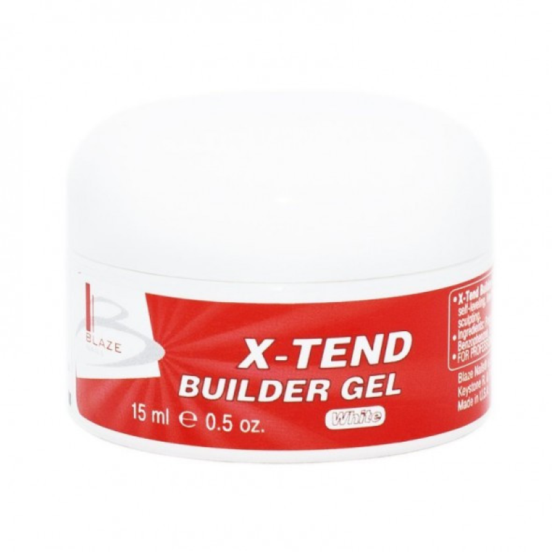 УФ-гель конструювальний середній, BLAZE X-Tend Builder Gel White,15 мл