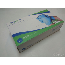 Рукавички нітрилові PREMIUM Блакитні (100 шт./пач.) Care365 РОЗМІР L