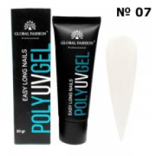 Полігель Global Fashion Poly UVGel 07 (молочний), 30 мл