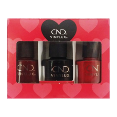 Набір подарунковий лаків для нігтів CNDTM VinyluxTM Valentines Red Hots Kit (вінілюкс 158,вінілюкс 111,топ)
