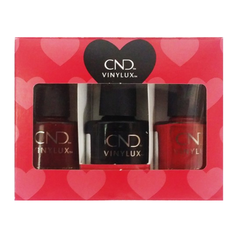 Набір подарунковий лаків для нігтів CNDTM VinyluxTM Valentines Red Hots Kit (вінілюкс 158,вінілюкс 111,топ) Набір подарунковий лаків для нігтів CNDTM VinyluxTM Valentines Red Hots Kit (вінілюкс 158,вінілюкс 111,топ)