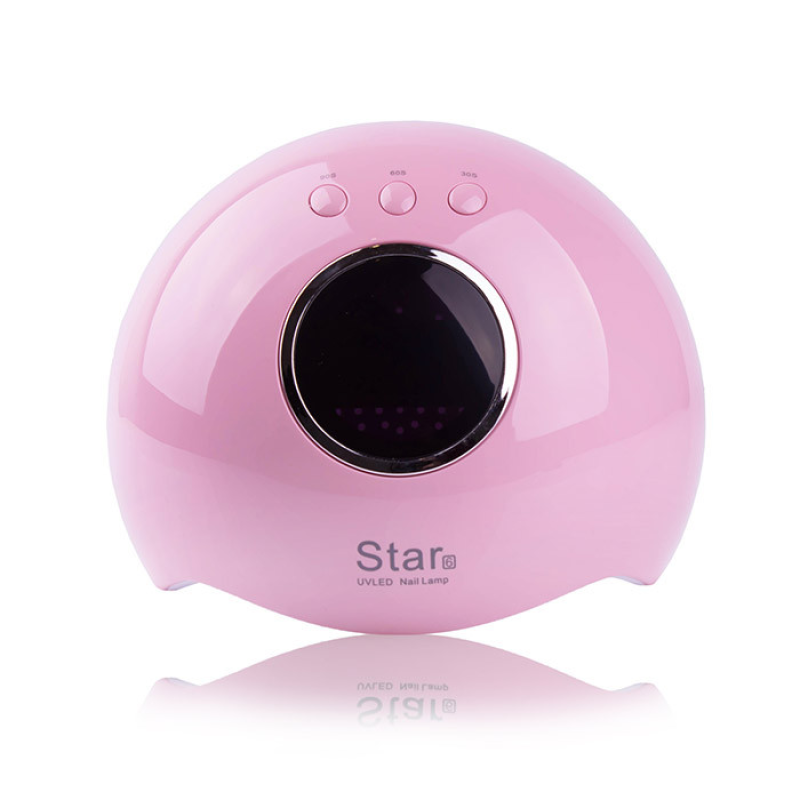 LED/UV Лампа STAR 6 гібридна (з дисплеєм) рожева 24 Вт