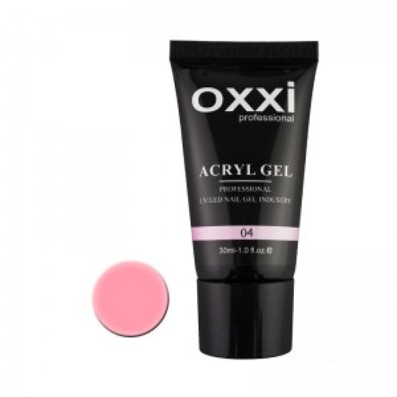 Акрил-гель (полігель) OXXI Professional 04, рожевий 30 мл