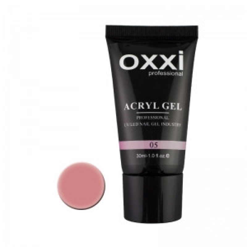 Акрил-гель (полігель) OXXI Professional 05, темно-персиковий,30 мл