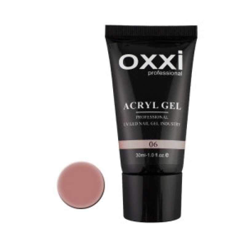 Акрил-гель (полігель) OXXI Professional 06, темно-бежевий 30 мл