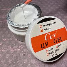 Гель білий для нарощування нігтів Ccn UV GEL White, 15 мл
