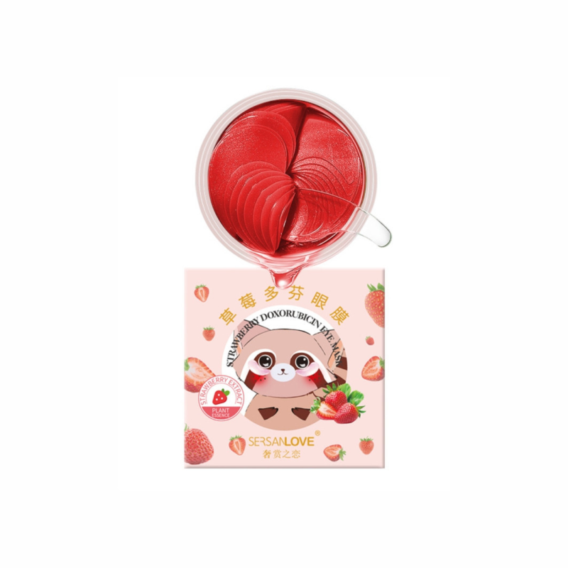 Гідрогелеві патчі для очей з екстрактом полуниці Sersanlove Strawbarry Doxorubicin Eye Mask 60 шт.