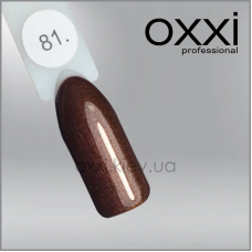 ГЕЛЬ-ЛАК OXXI 81 КРАСНО-КОРИЧНЕВЫЙ С МИКРОБЛЕСКОМ, 10МЛ