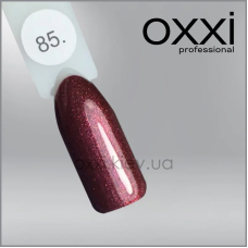 ГЕЛЬ-ЛАК OXXI 85 КРАСНО-КОРИЧНЕВЫЙ С РОЗОВЫМ МИКРОБЛЕСКОМ, 10МЛ