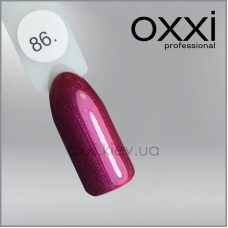 ГЕЛЬ-ЛАК OXXI 86 РОЗОВАНА ФУКСІЯ З МІКРОБЛЕЄСКОМ, 10МЛ