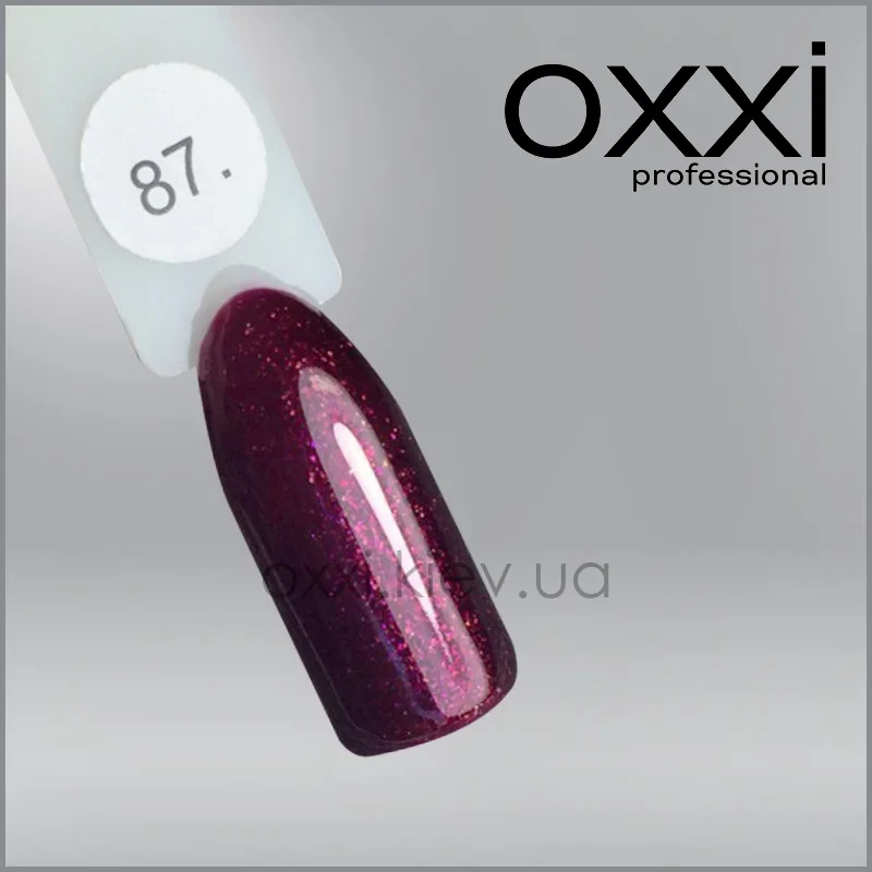 ГЕЛЬ-ЛАК OXXI 87 ВІШНЕВИЙ З МІКРОБЛЕСКОМ, 10МЛ