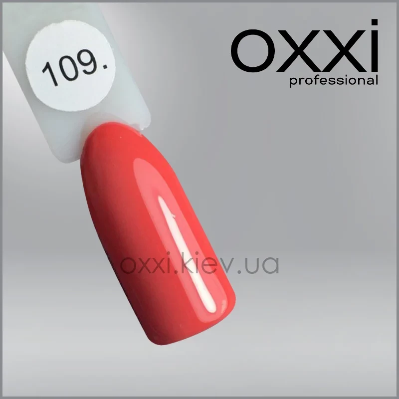 ГЕЛЬ-ЛАК OXXI 109 БЛЕДНИЙ КРАСНО-КОРАЛОВИЙ, ЕМАЛЬ, 10МЛ