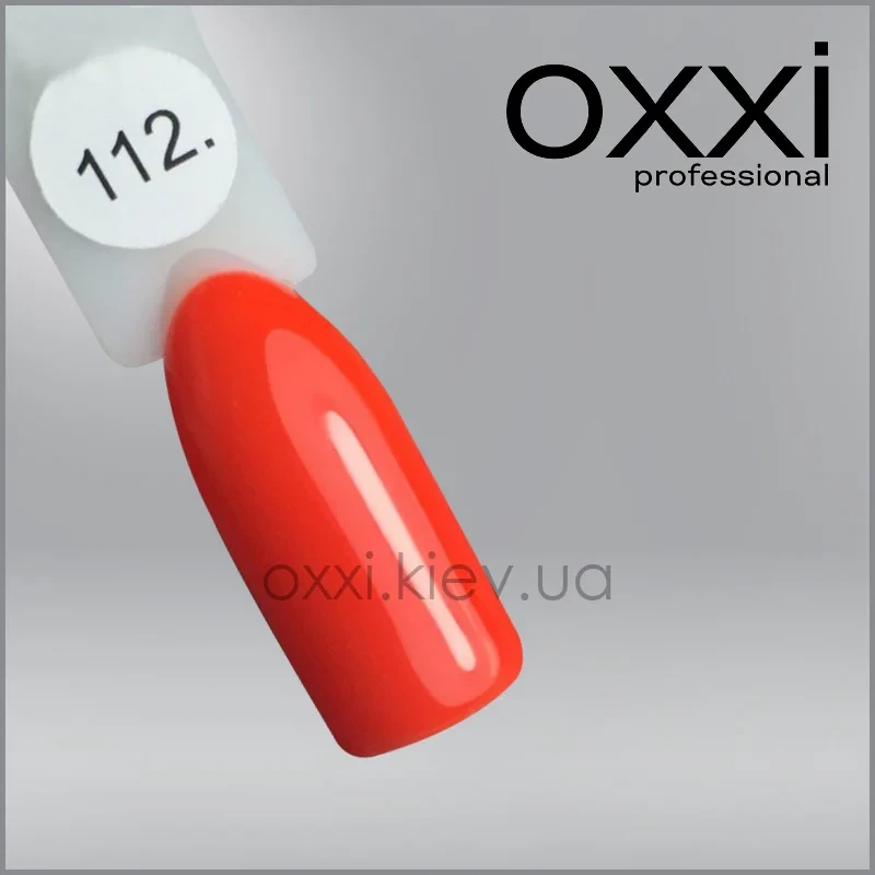 ГЕЛЬ-ЛАК OXXI 112 ЯРКИЙ КРАСНО-ОРАНЖЕВЫЙ, НЕОНОВЫЙ, 10МЛ
