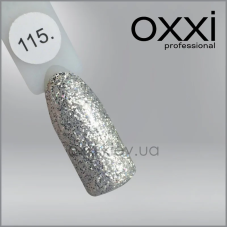 ГЕЛЬ-ЛАК OXXI 115 СЕРЕБРО З ГОЛОГРАФІЧНІ БЛЕСТКАМИ, 10МЛ