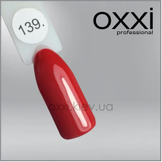 ГЕЛЬ-ЛАК OXXI 139 КРОВАВО-КРАСНЫЙ С ЕЛЕ ЗАМЕТНЫМ МИКРОБЛЕСКОМ, 10МЛ