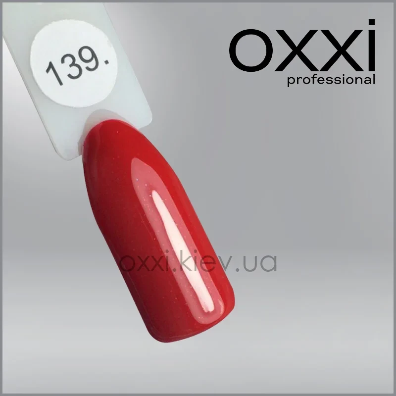 ГЕЛЬ-ЛАК OXXI 139 КРОВАВО-КРАСНЫЙ С ЕЛЕ ЗАМЕТНЫМ МИКРОБЛЕСКОМ, 10МЛ