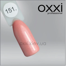 ГЕЛЬ-ЛАК OXXI 151 НЕЖНИЙ РОЗОВО-ПЕРСИКОВИЙ З МІКРОБЛЕСКОМ, 10МЛ