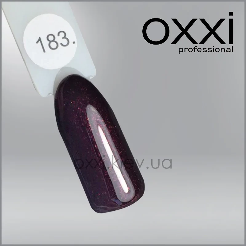 ГЕЛЬ-ЛАК OXXI 183 ТЕМНЫЙ ВИШНЕВЫЙ, МИКРОБЛЕСК, 10МЛ