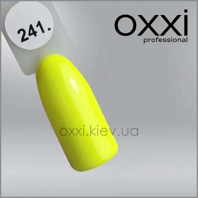 ГЕЛЬ-ЛАК OXXI 241 ЯРКИЙ ЛИМОННО-ЖЕЛТЫЙ, НЕОНОВЫЙ, 10МЛ