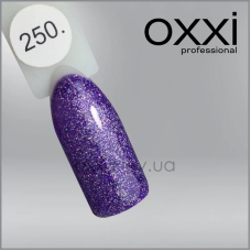 ГЕЛЬ-ЛАК OXXI 250 ФІОЛТИВНИЙ З БЛЕСТКАМИ, 10МЛ
